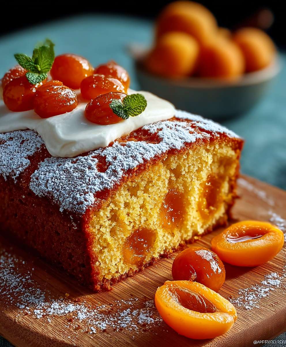 Cake moelleux yaourt abricots