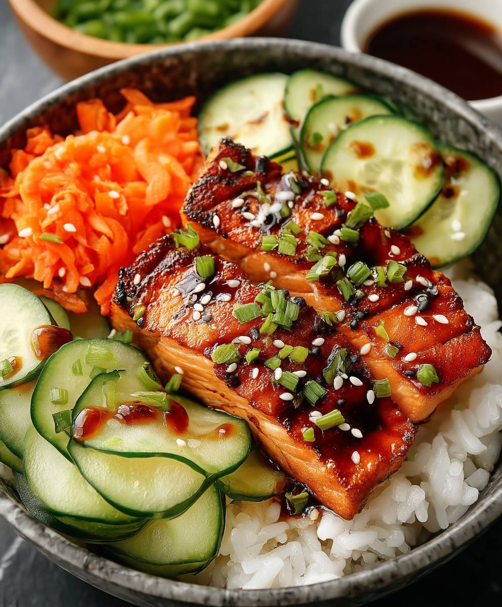 Bol saumon teriyaki