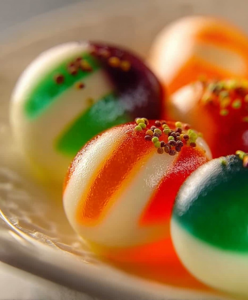 Gelée arc en ciel oeufs Pâques