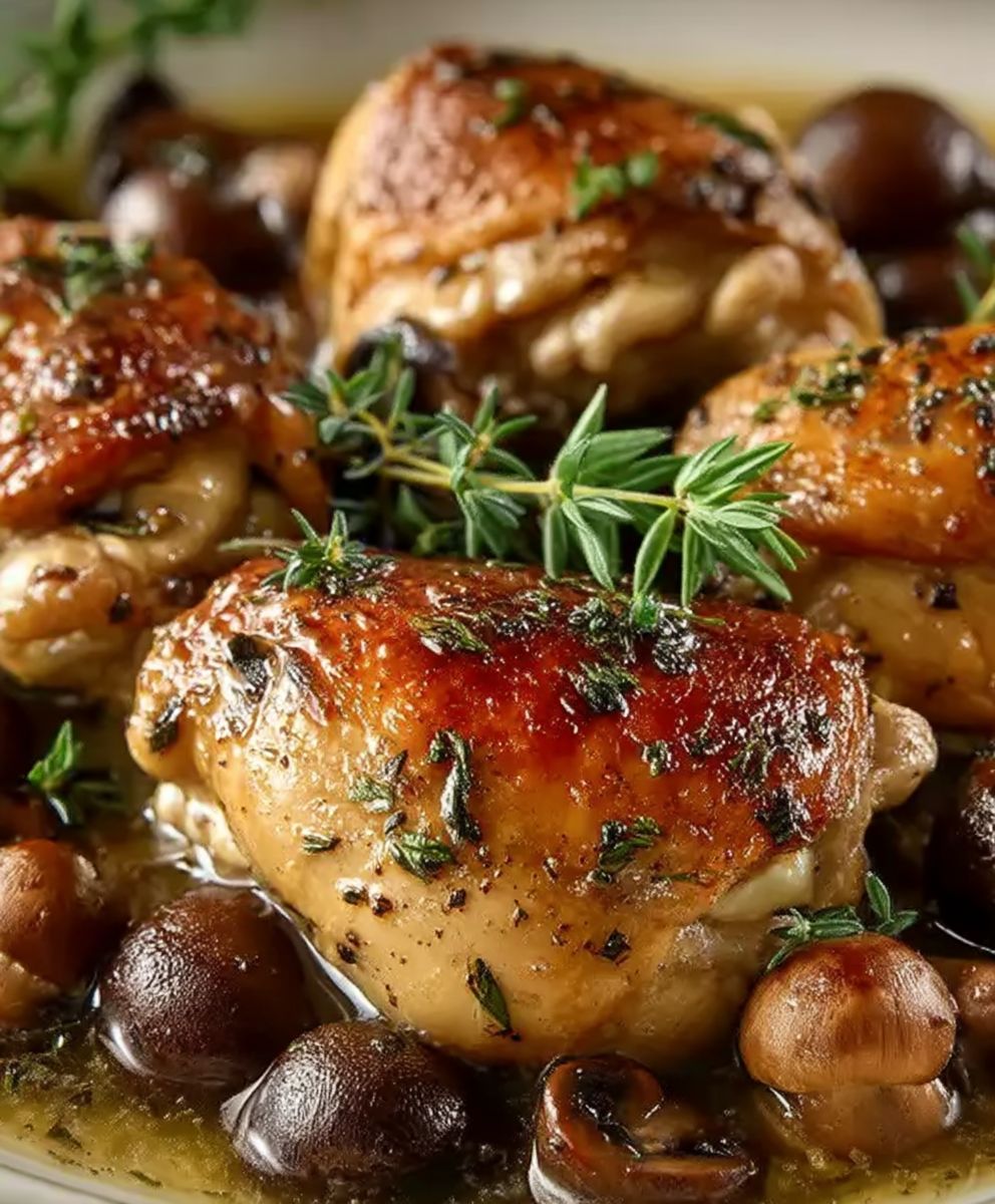 Poulet Porto Champignons