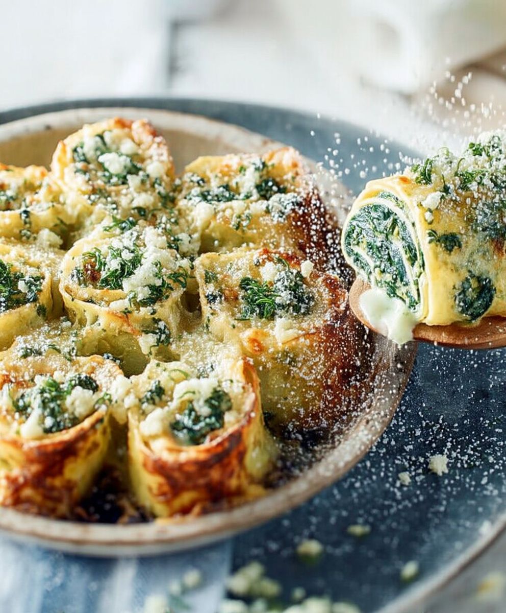 Gratin crêpes épinards