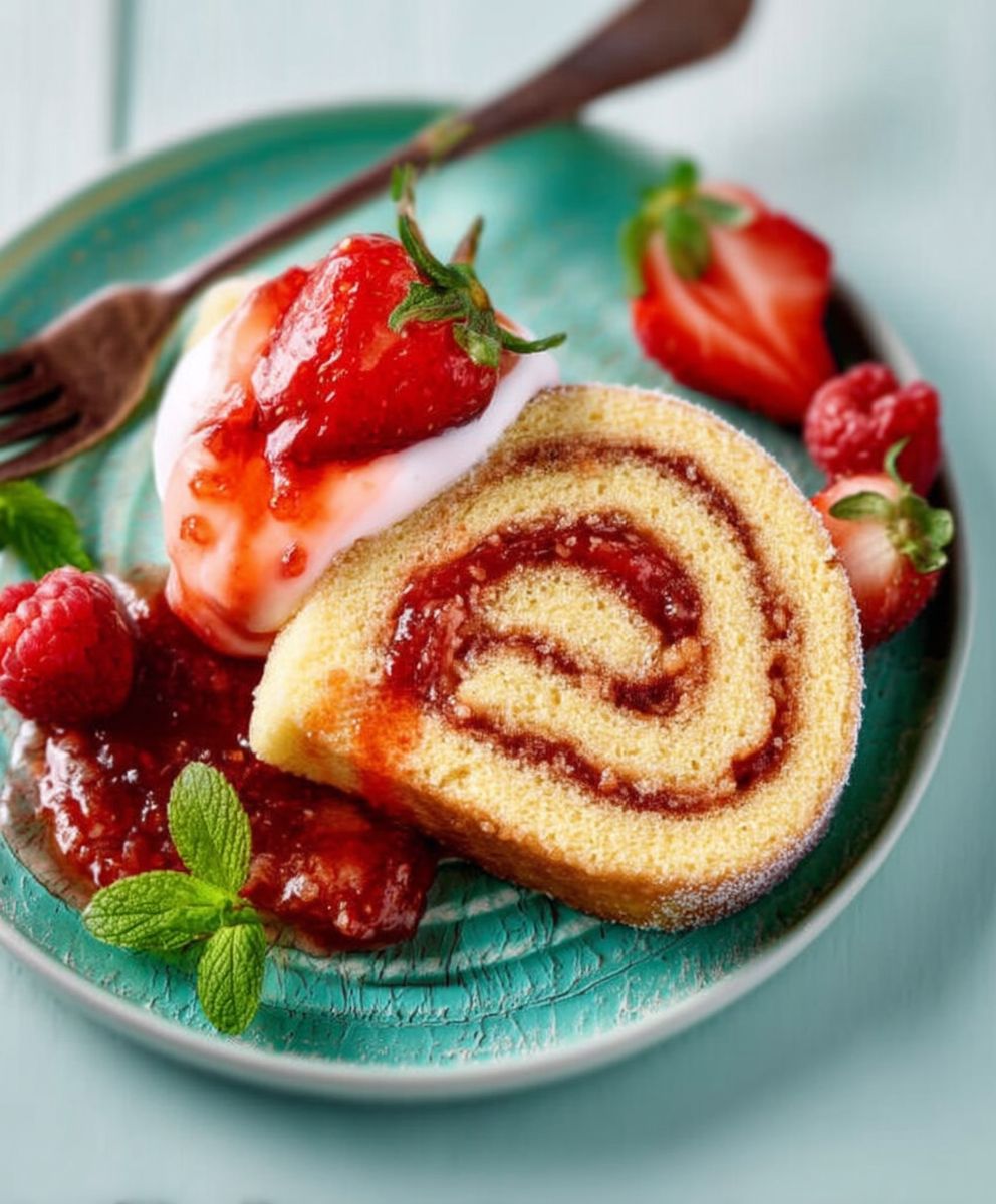Gateau roule a la confiture