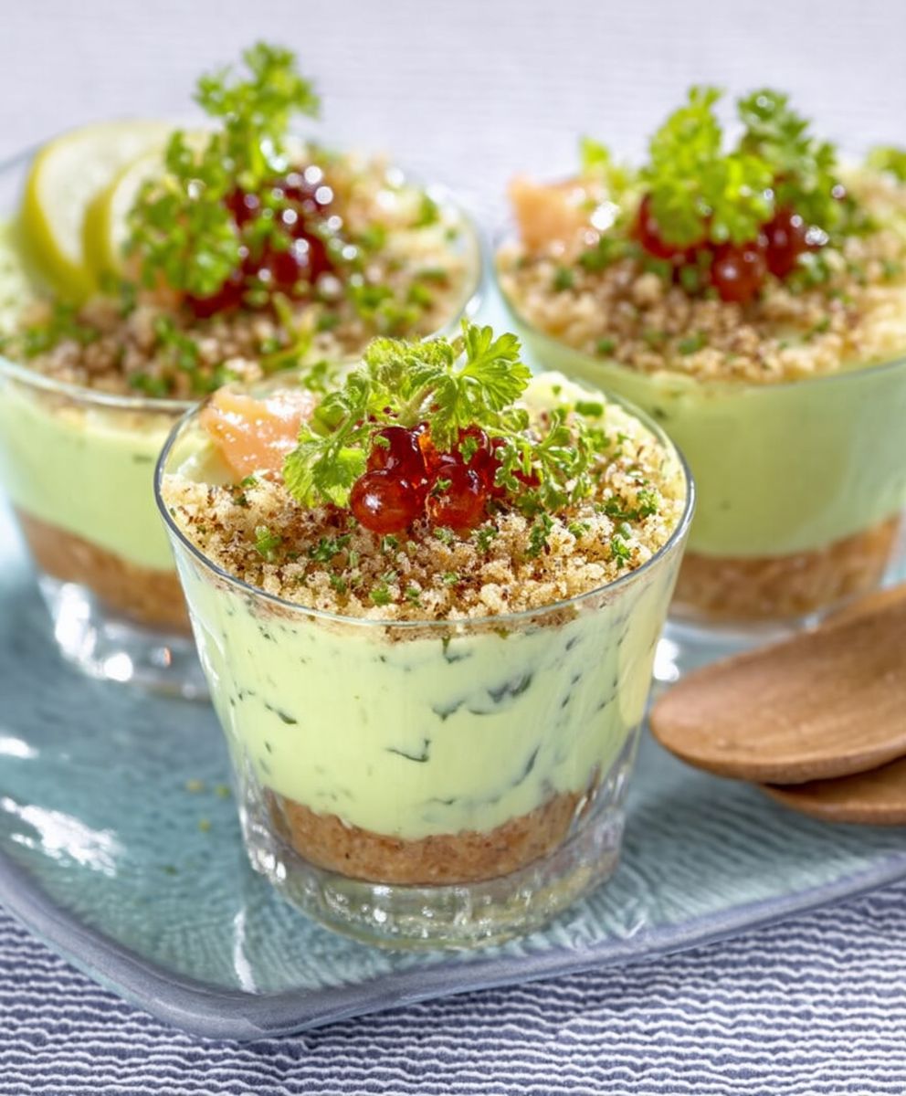 Panacotta avocat saumon