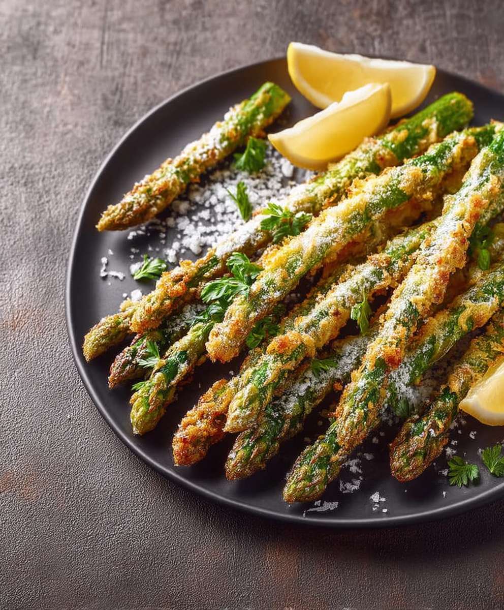 Asperges panées parmesan croustillantes