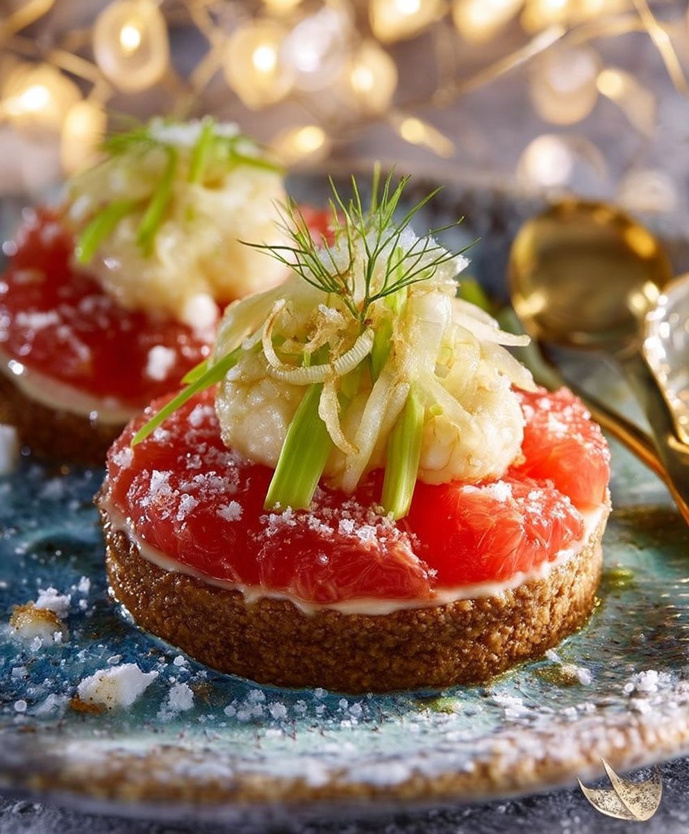 Tartelettes fenouil pamplemousse