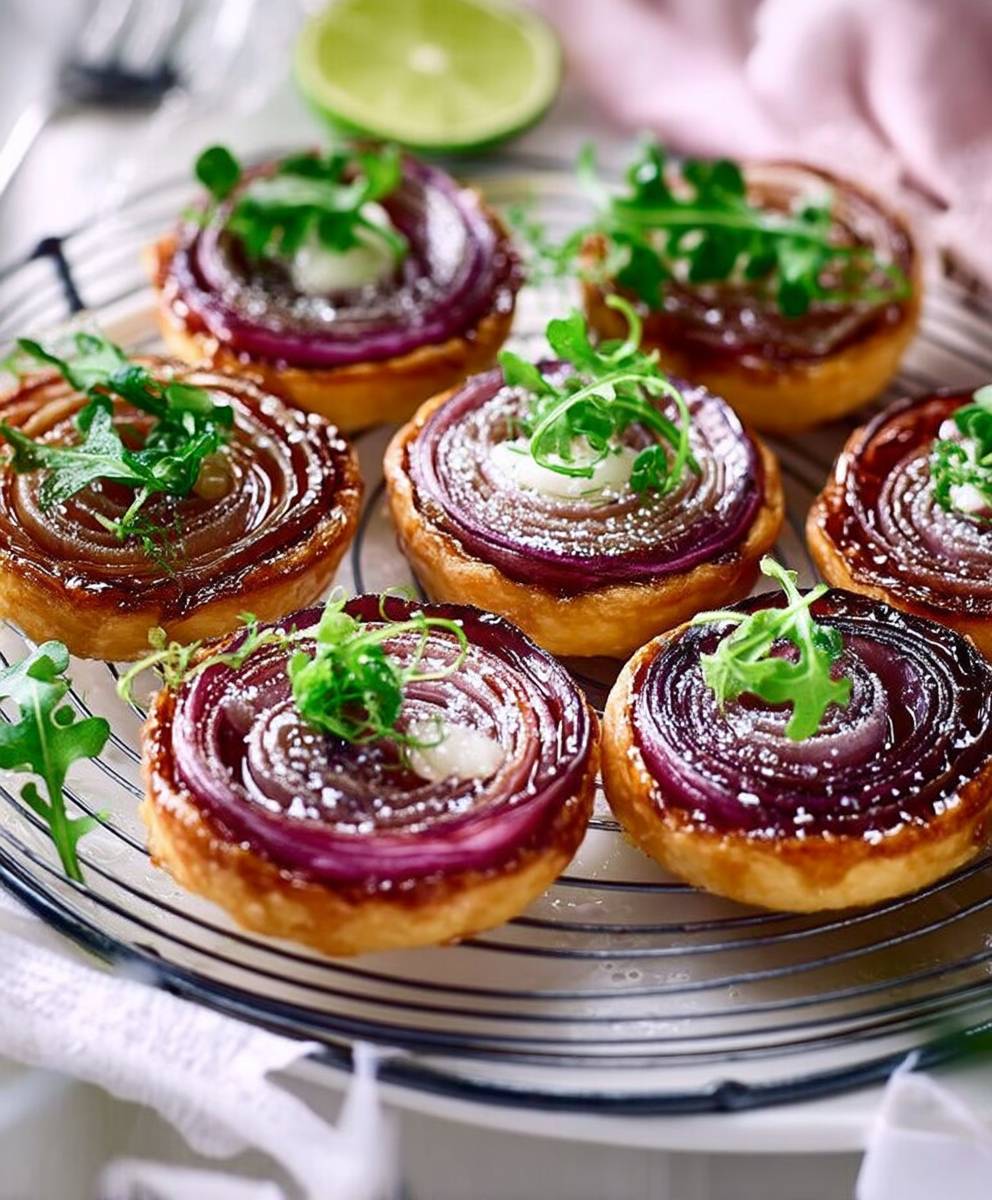 Tatin oignons rouges facile