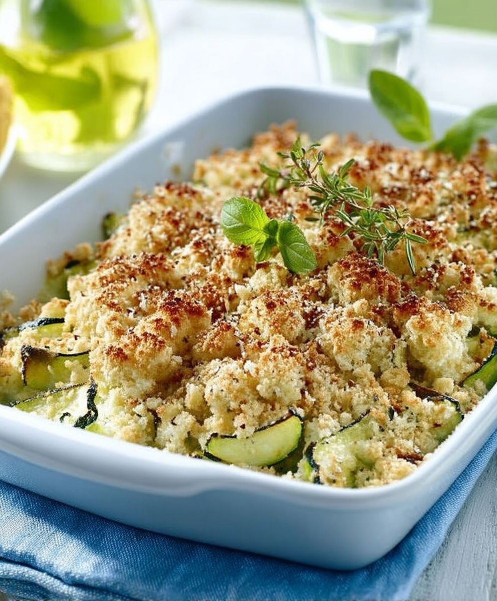 Crumble courgettes facile
