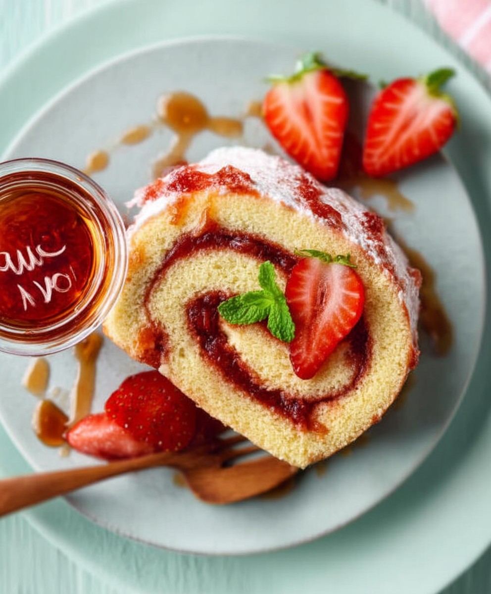 Gateau roule a la confiture