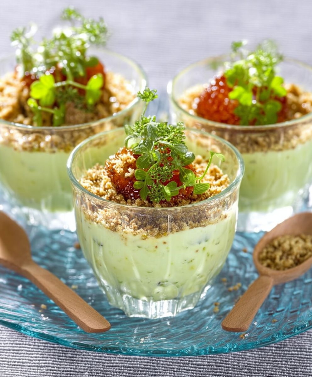 Panacotta avocat saumon