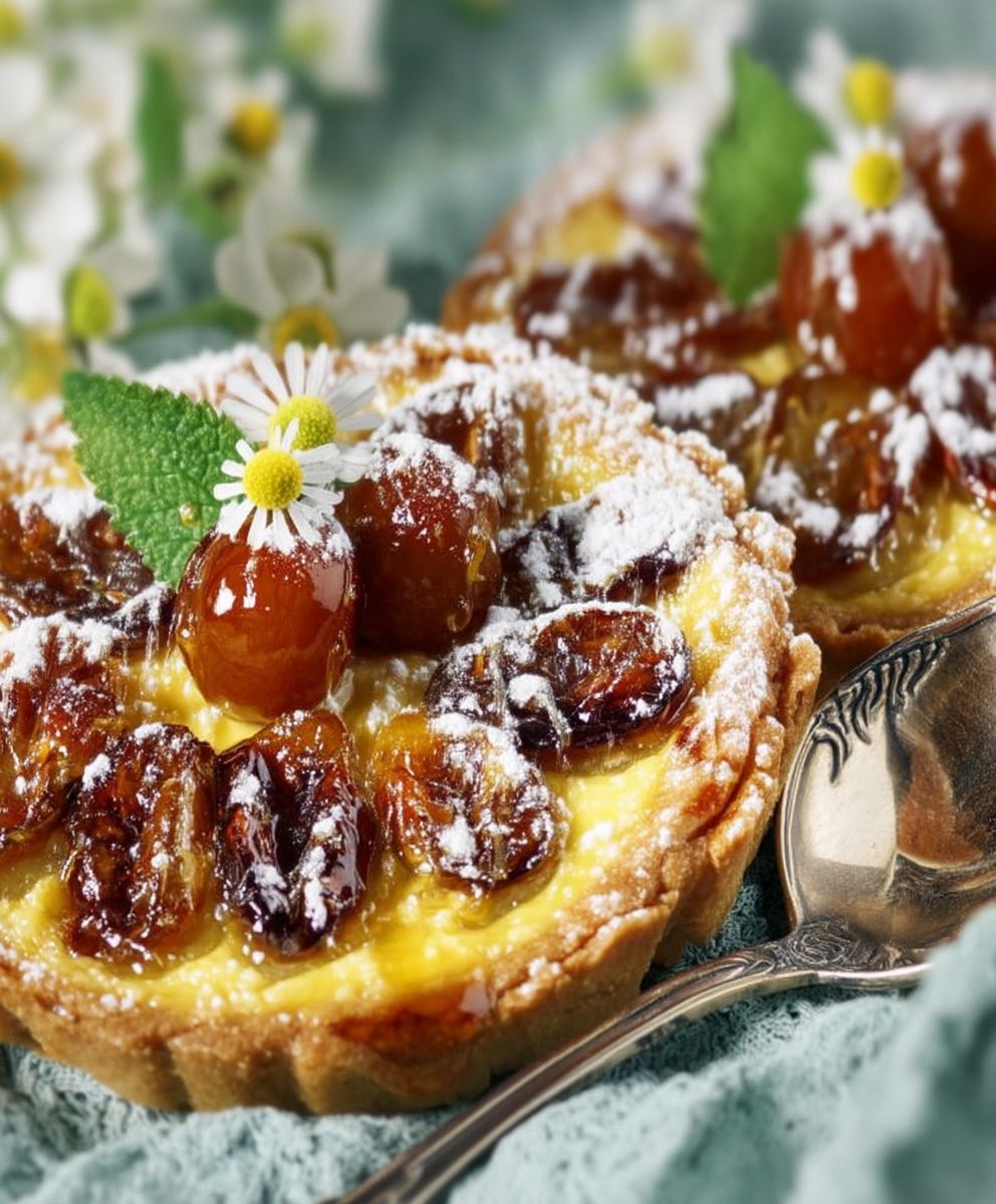 Tartelette flan mirabelles