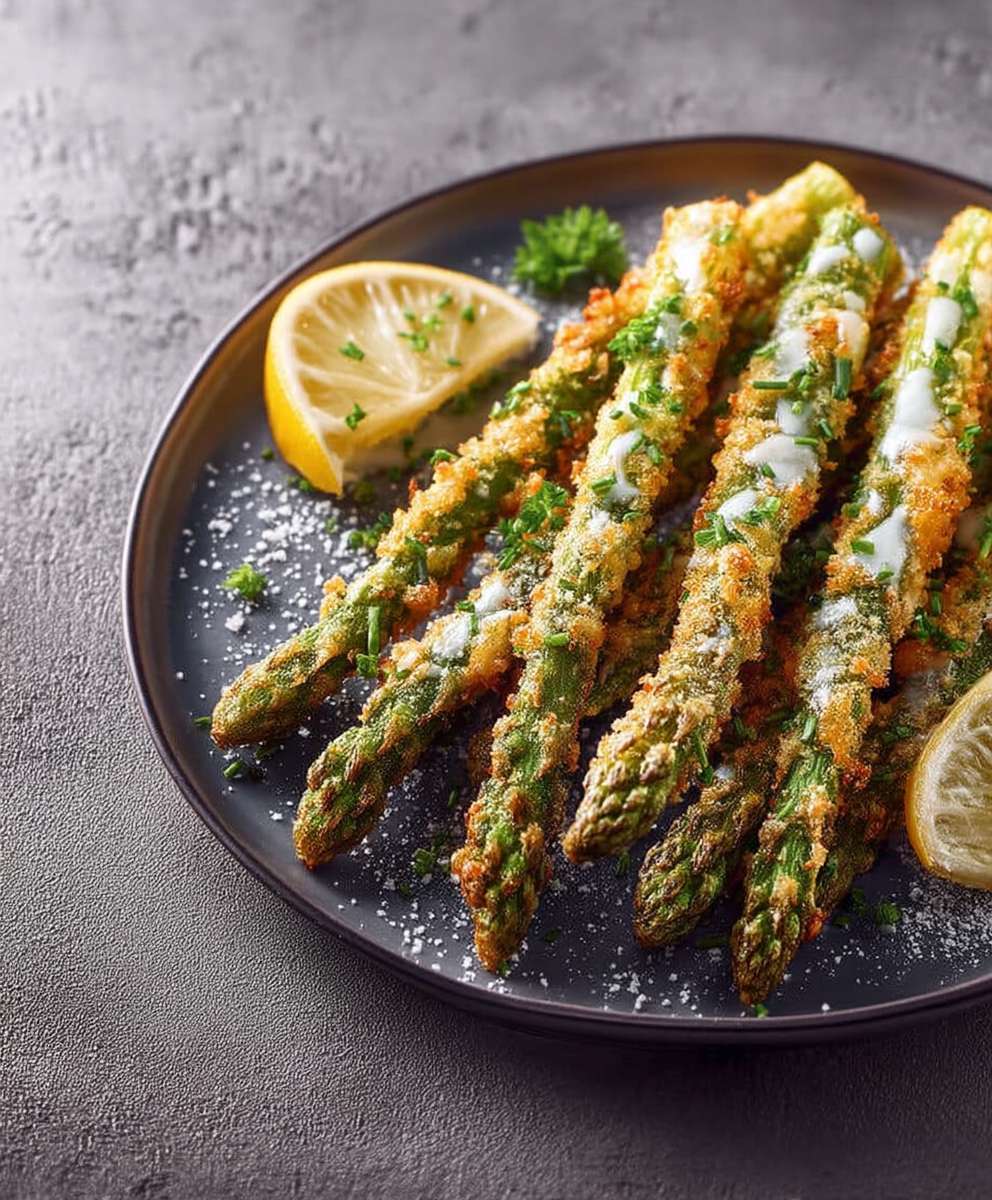 Asperges panées parmesan croustillantes