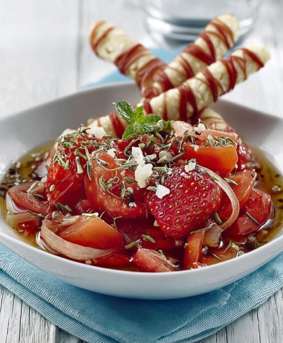 Salade fraises tomates