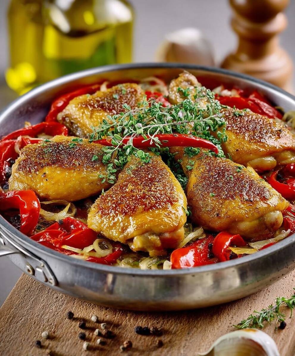 Poulet basquaise facile