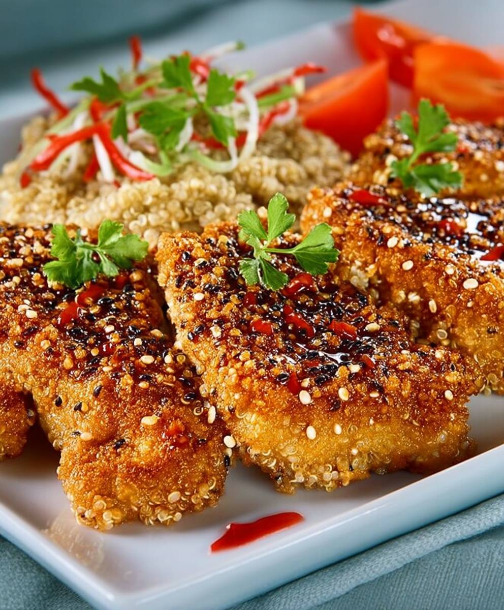 Veau pané quinoa