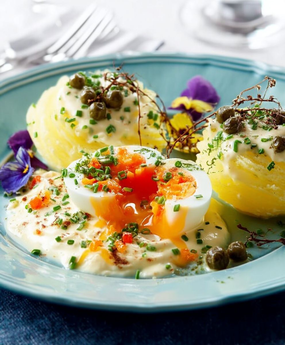 Oeufs au nid onctueux