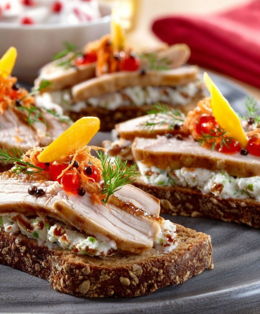 Tartines pain nordique filet thon