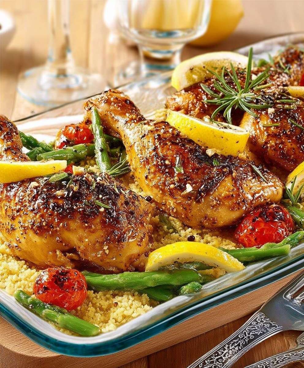 Poulet citron ail confit