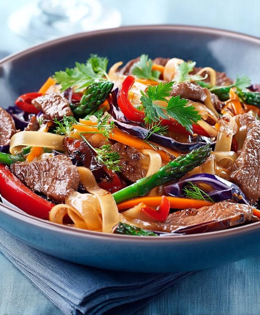 Wok de boeuf légumes