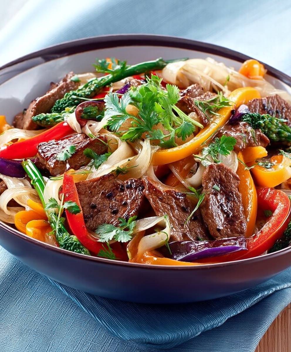 Wok de boeuf légumes