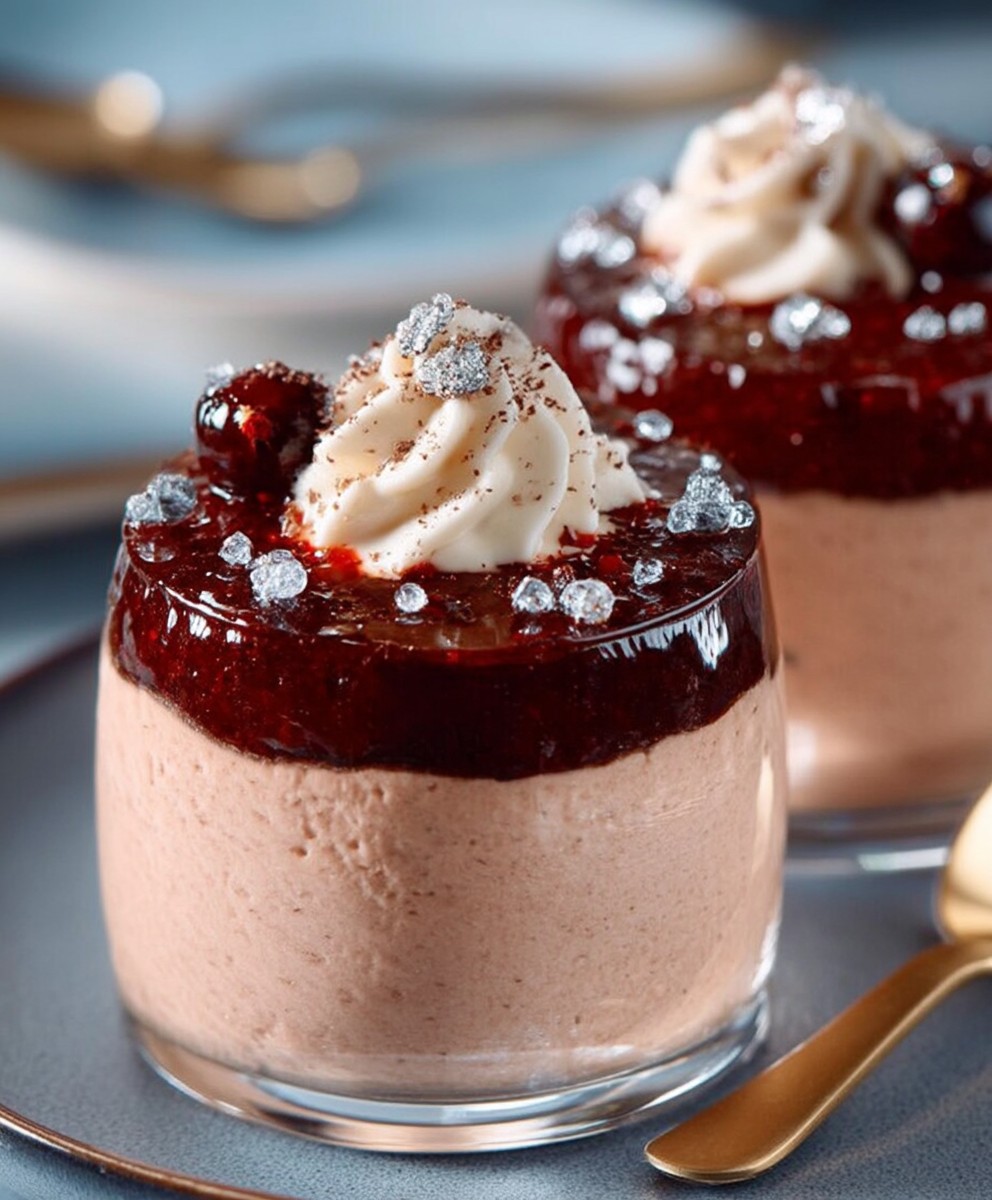 Coupe marron cassis chocolat
