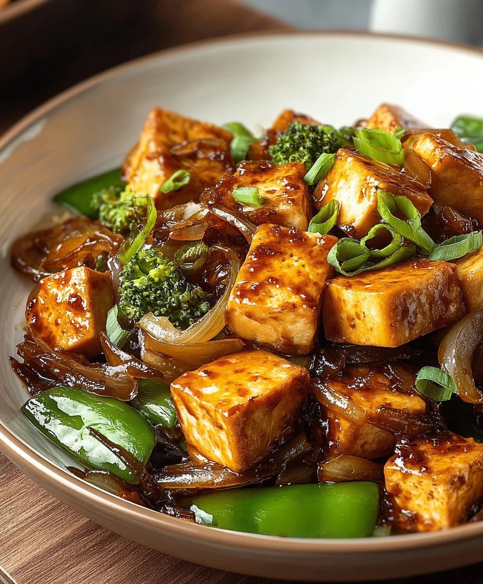 Tofu Sauté Délicieux aux Oignons Caramélisés : Recette Facile