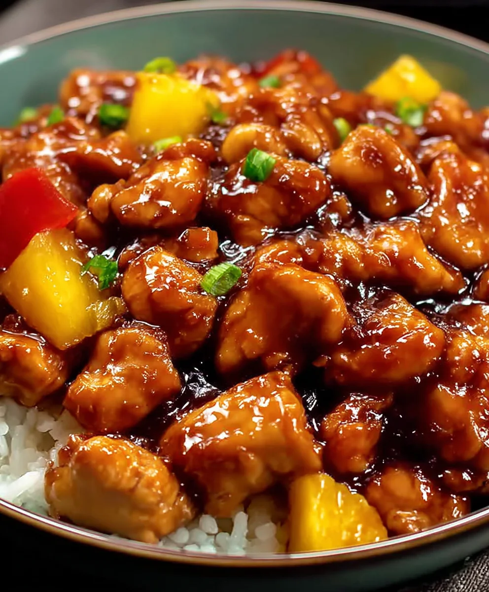 Poulet Hawaïen Sucré Mijoté : Un Délice Exotique Facile