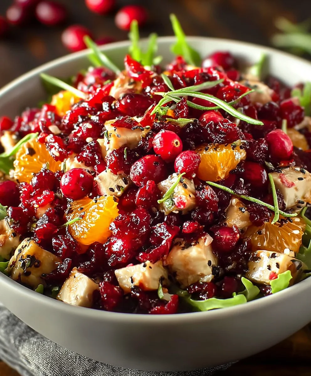 Délicieuse Salade de Canneberges pour Fêtes Mémorables