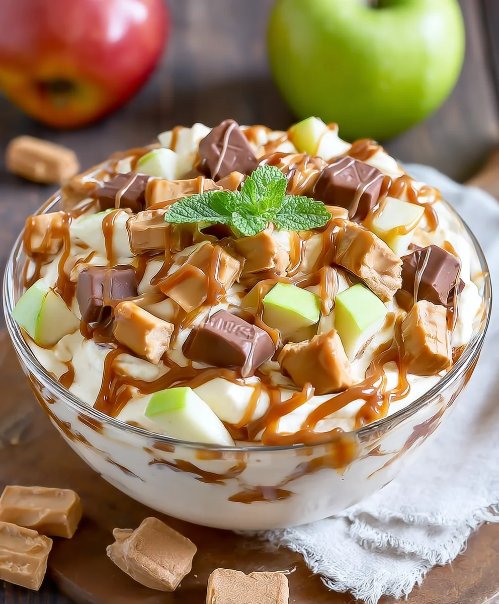 Recette Salade Pomme Caramel Twix: Le Dessert Idéal pour Vos Fêtes