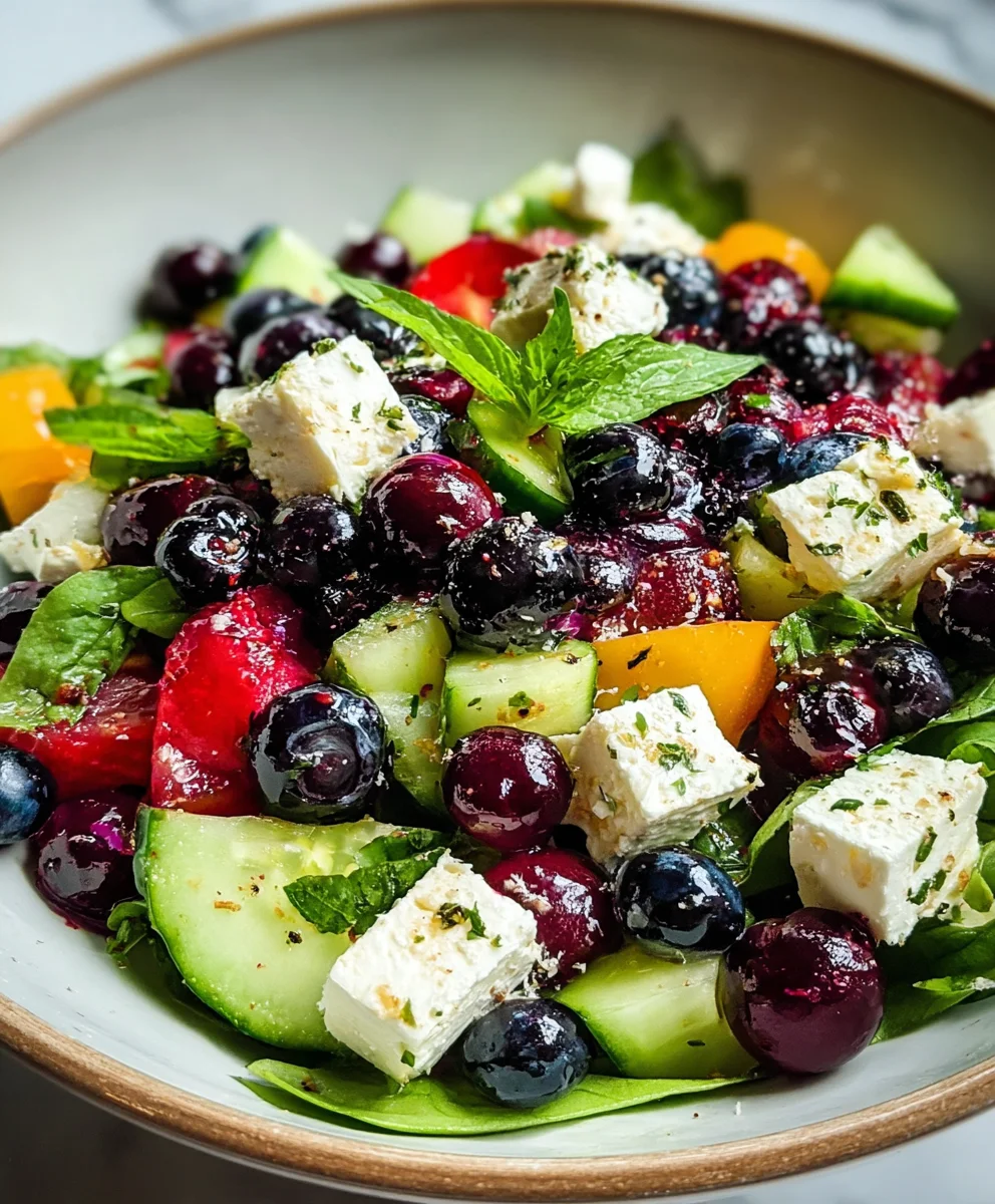 Salade d'Été Feta & Airelles : Recette Fraîche & Gourmande