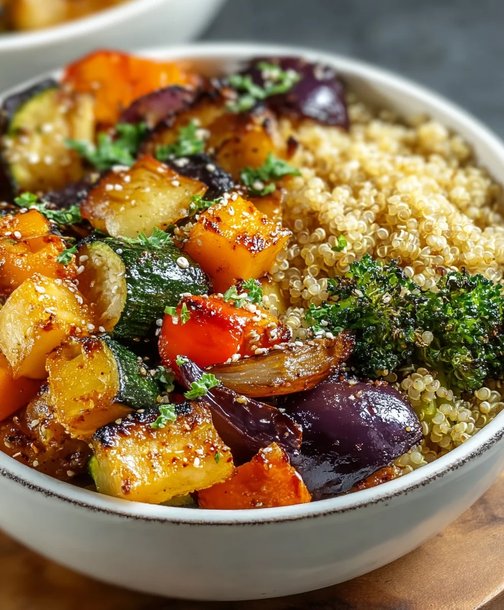 Bol Quinoa Légumes Rôtis : Votre Repas Sain & Énergisant