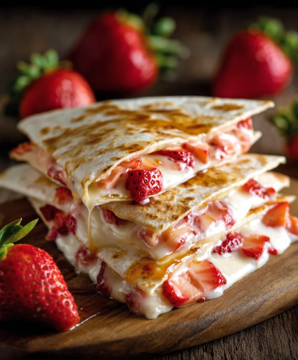 Quesadillas Cheesecake Fraise Facile