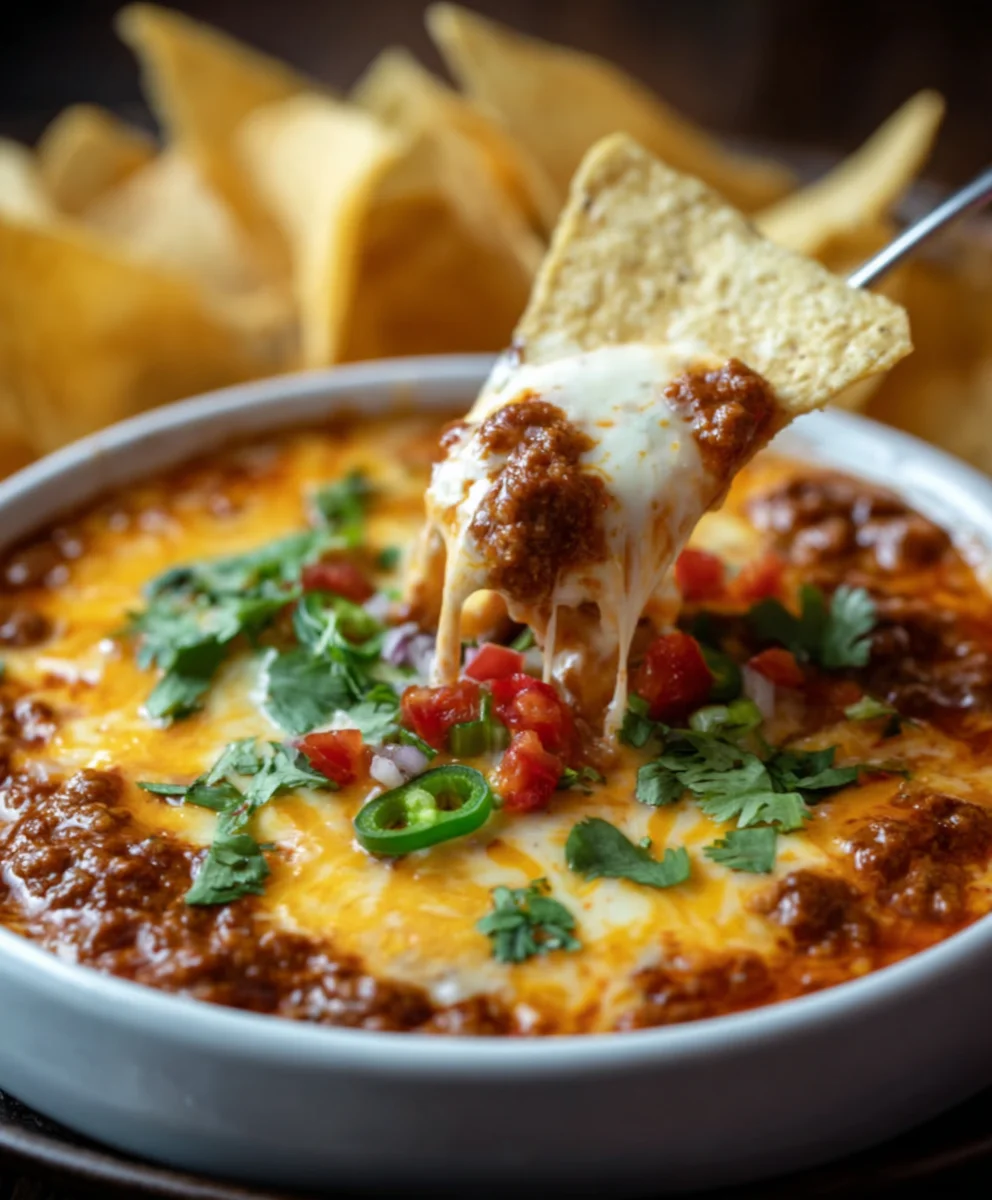 Dip Chili Boeuf Fromage Rapide et Facile