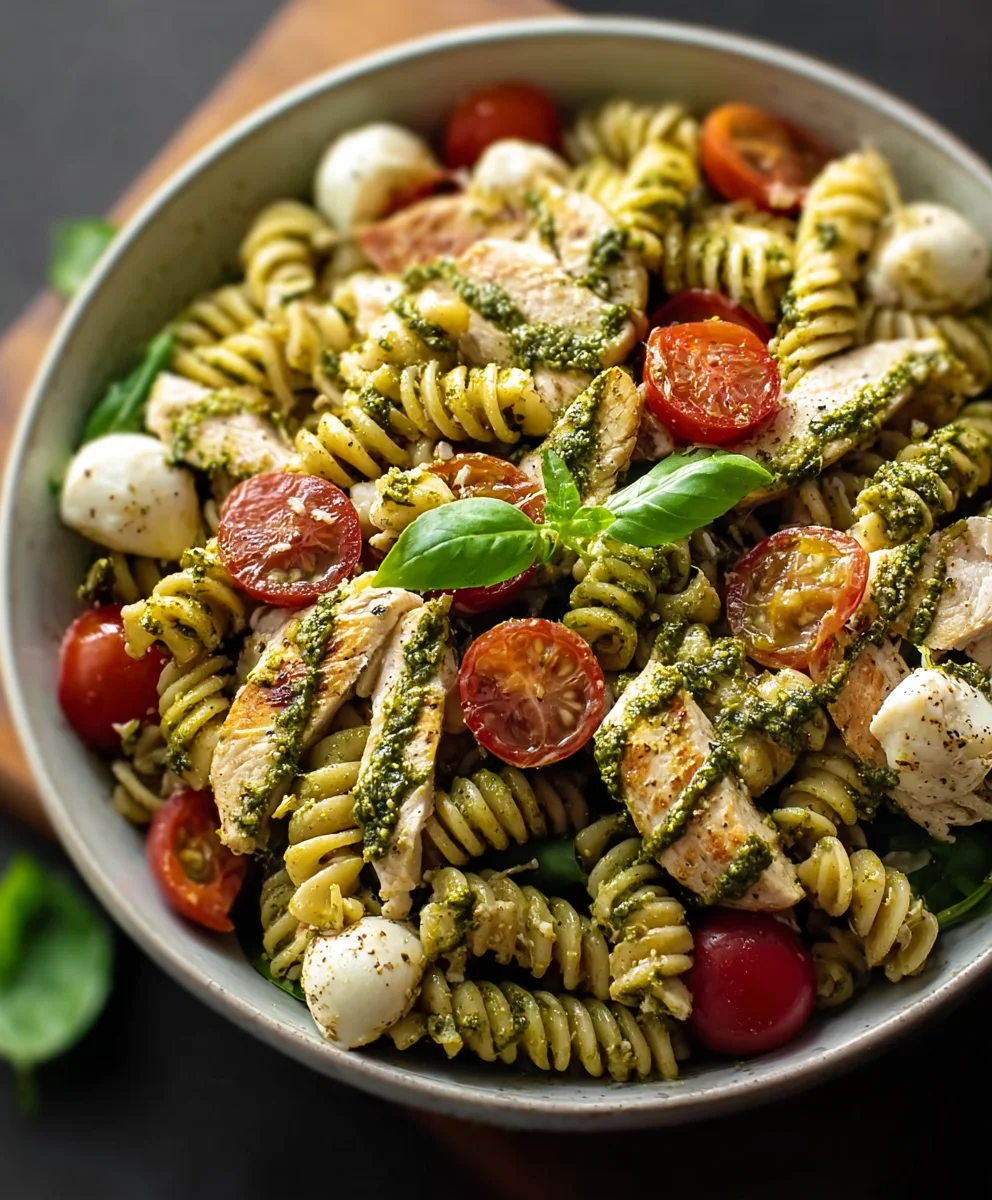Salade Pâtes Poulet Pesto Facile (25 min)
