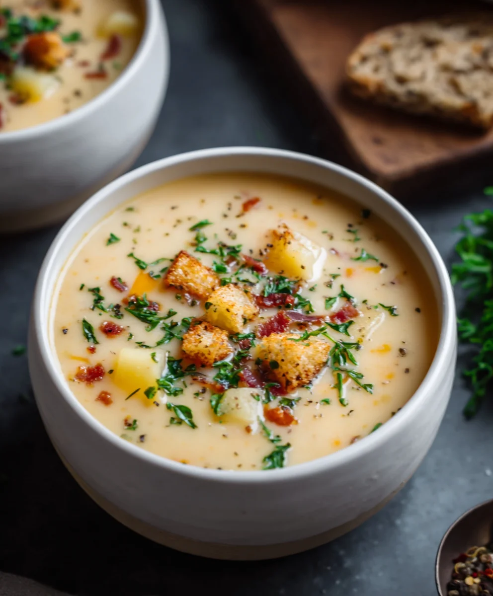 Soupe crémeuse aux pommes de terre réconfortante