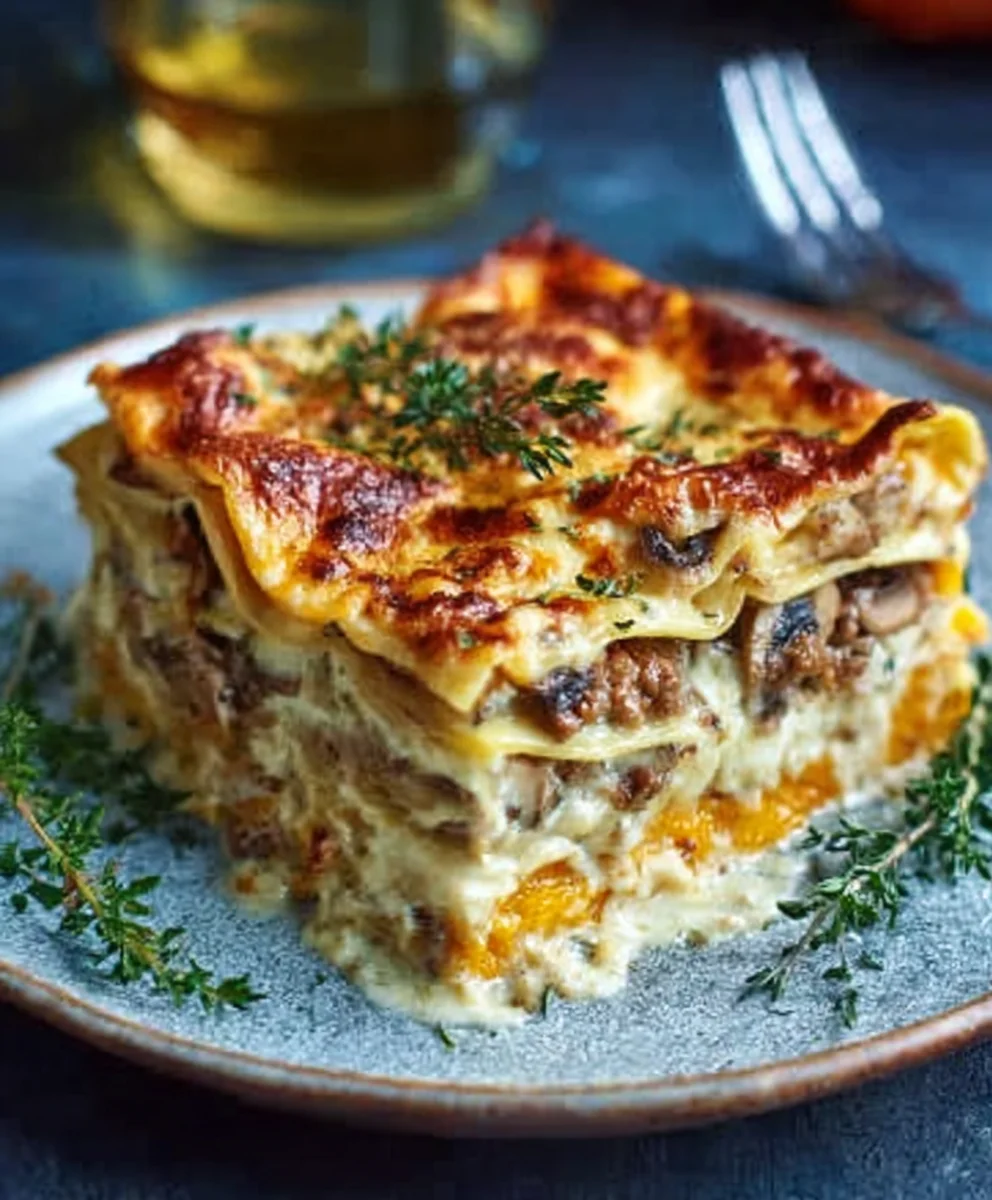 Lasagnes Courge Butternut & Boeuf Cbeef hampignons : Recette Facile