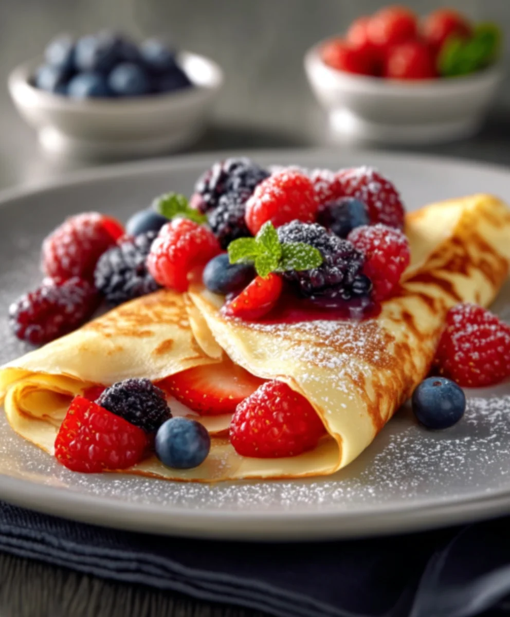 Crêpes Amande & Baies Chaudes : Délice Facile