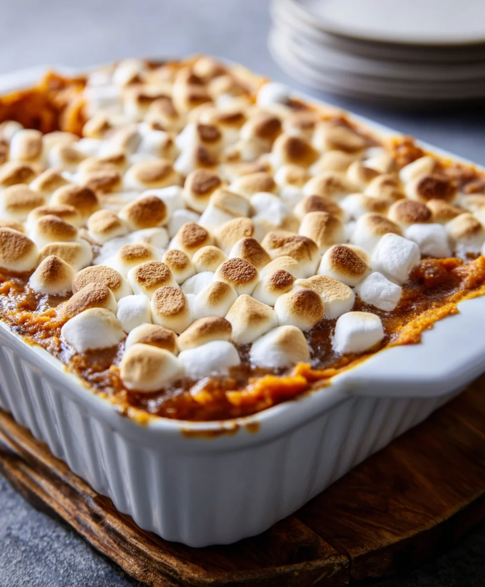 Casserole Patate Douce Sud et Marshmallows