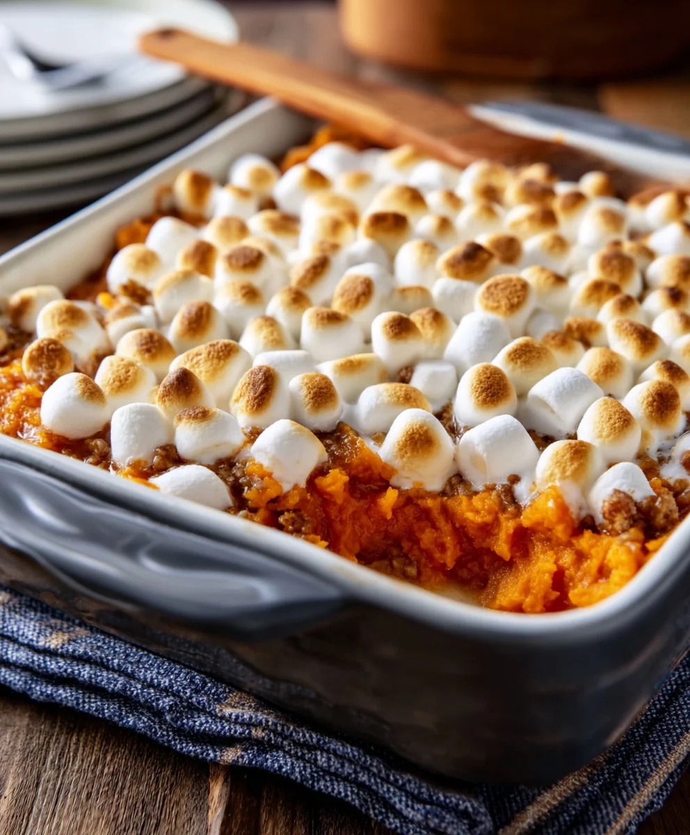 Casserole Patate Douce Sud et Marshmallows