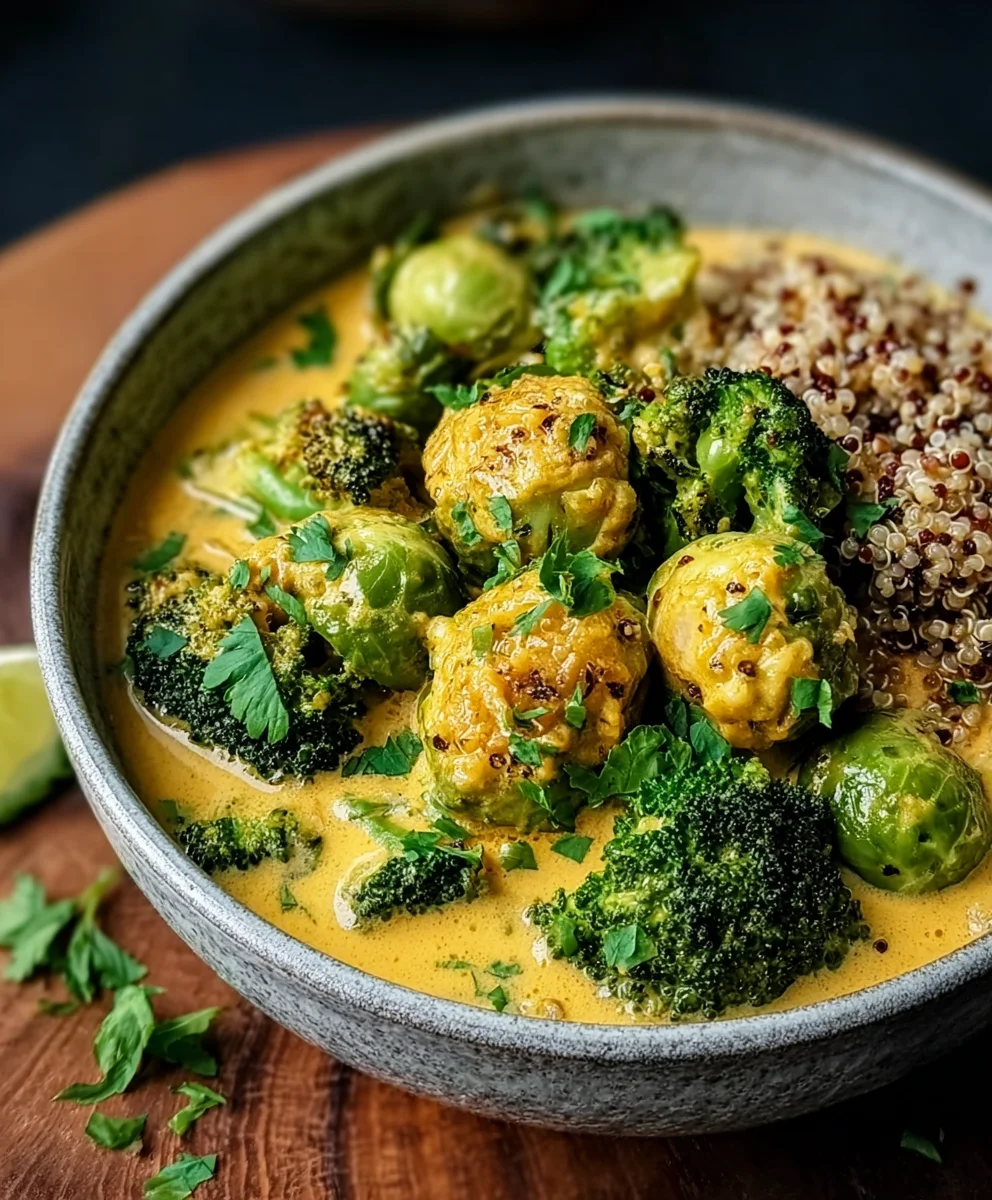 Curry Choux Bruxelles Brocoli Lait Coco: Facile & Bon