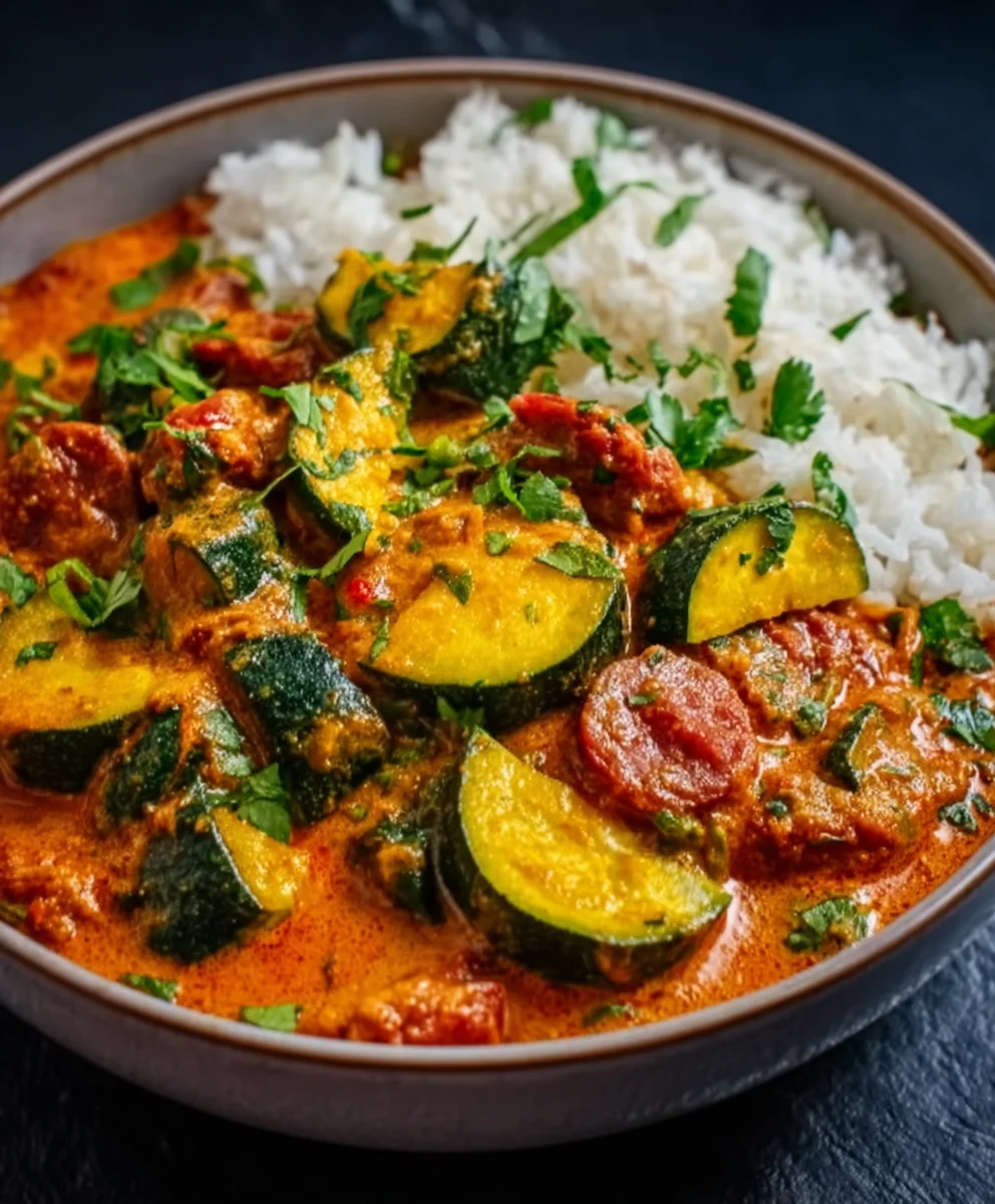 Curry Courgette Beef Chorizo Beef Lait Coco Facile