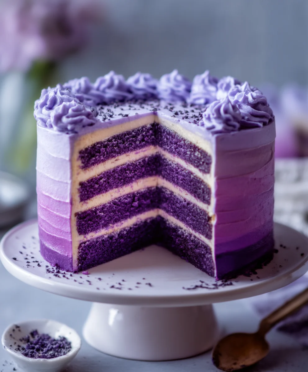Gâteau Ombré Violet : Dessert Éblouissant et Délicieux