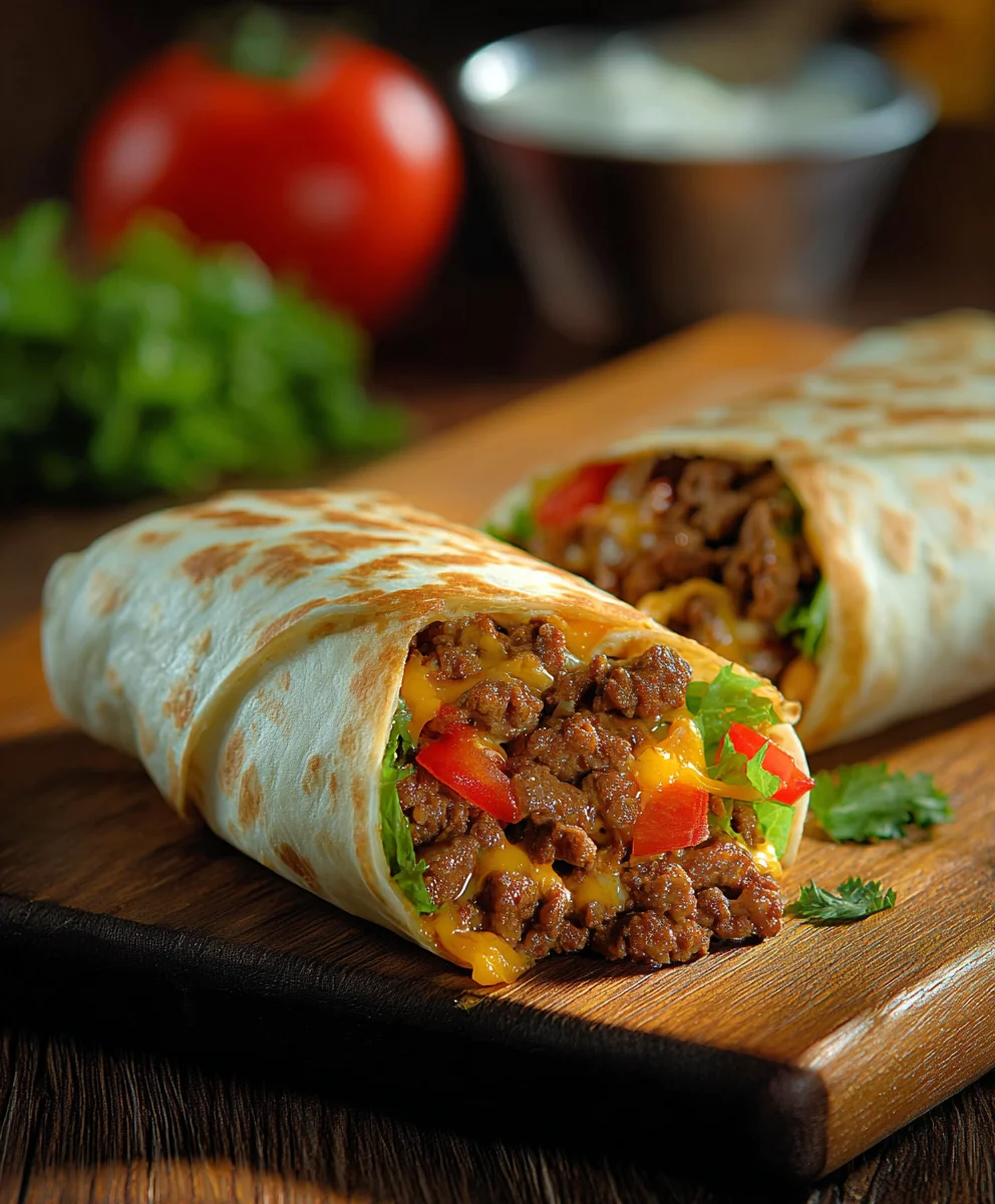 Burritos Bœuf & Fromage Faciles : Recette Rapide