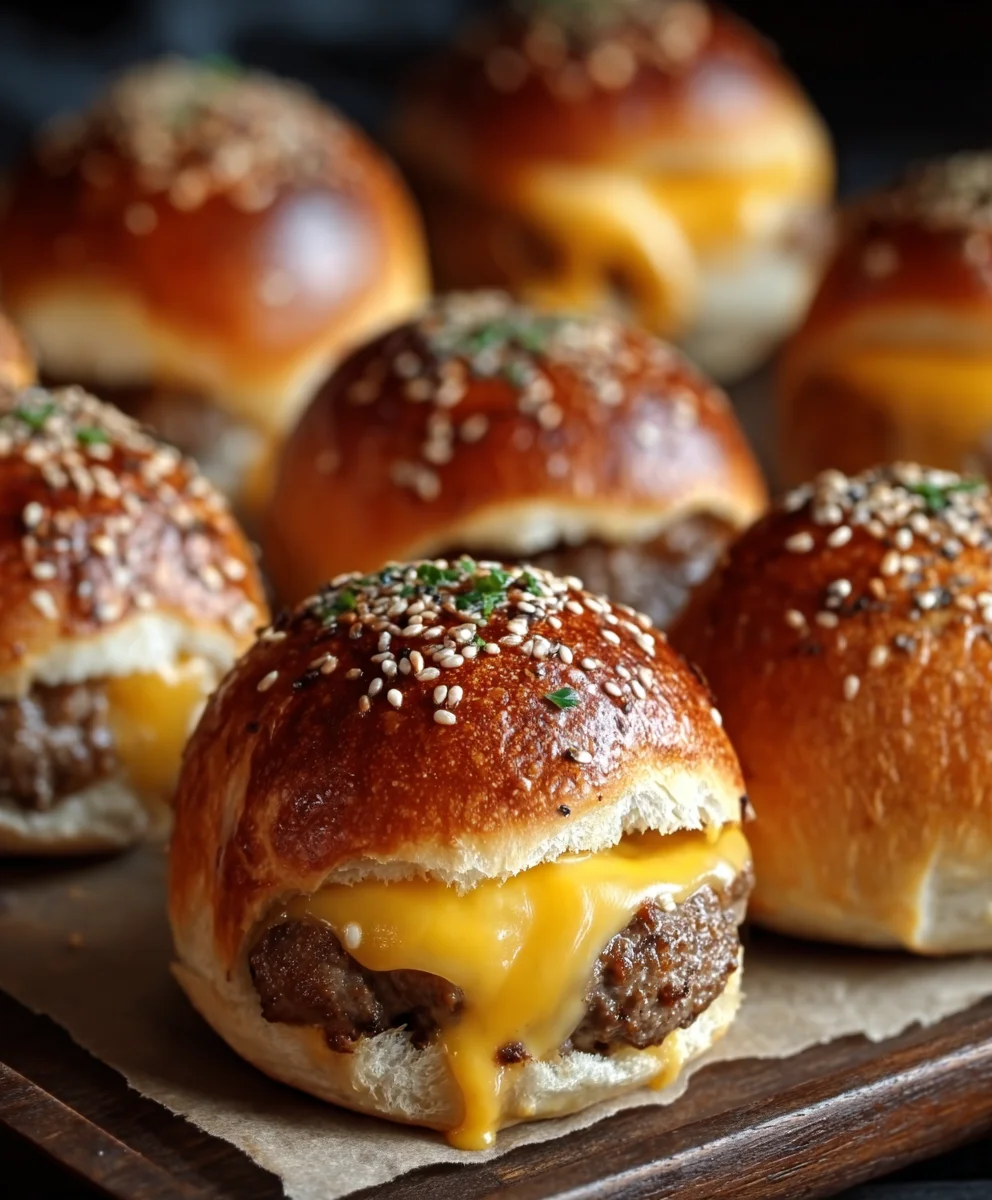 Bombes Cheeseburger Pretzel : Recette Fácil