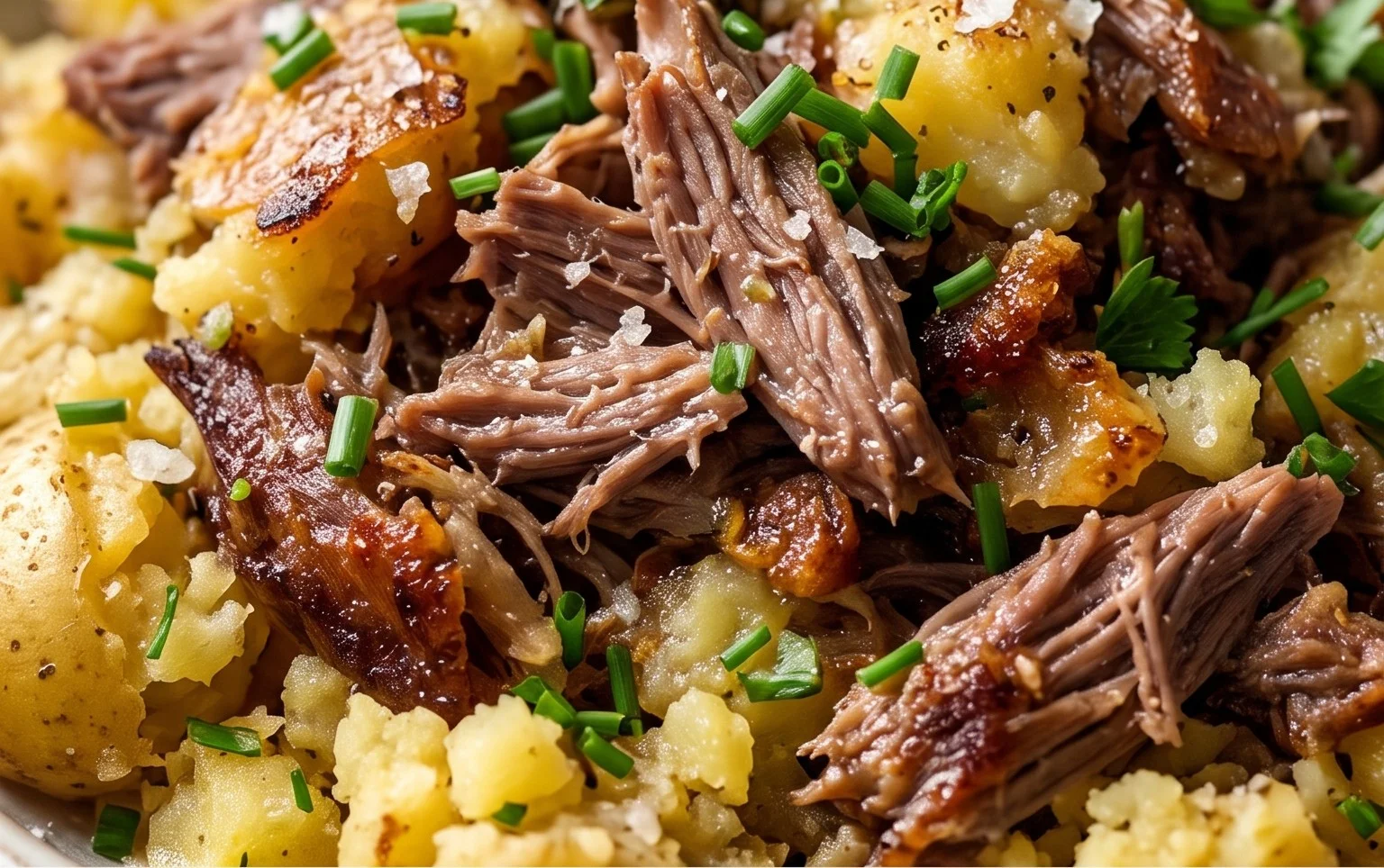 Ecrasée de pommes de terre au confit de canard