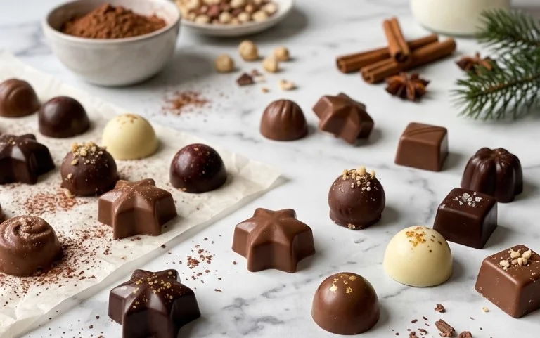 Petits chocolats de Noël : tempérage du chocolat