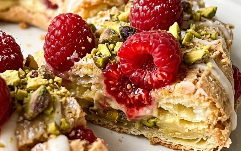 Raspberry and Pistachio Wreath Recipe