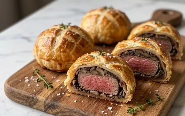 Beef Wellington Bites : bouchées feuilletées au bœuf