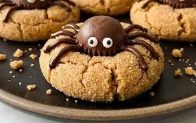 Peanut Butter Spider Cookies